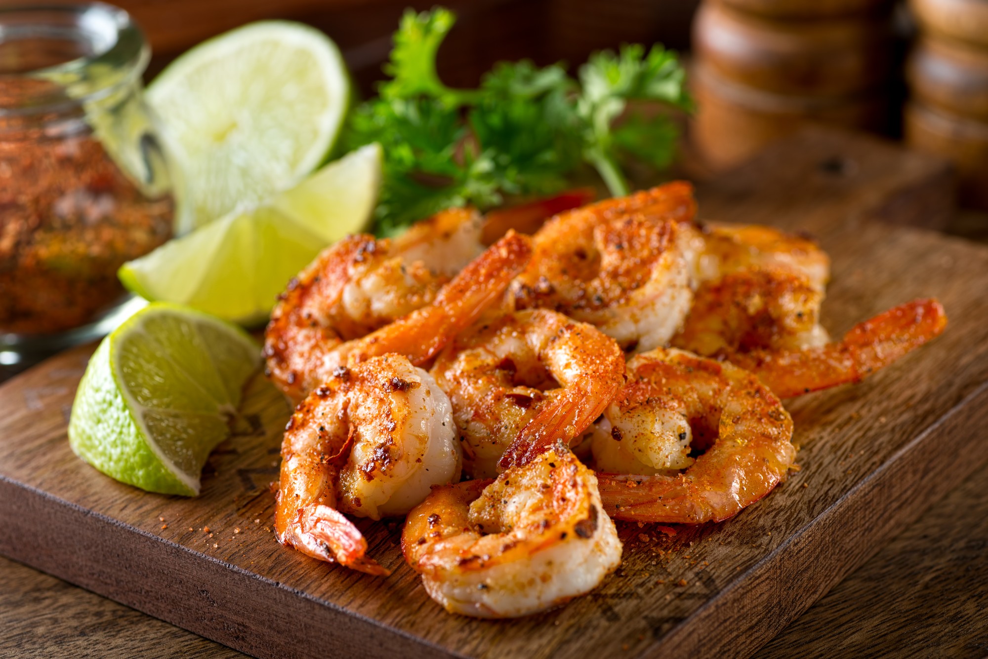 Cajun shrimp on a plate