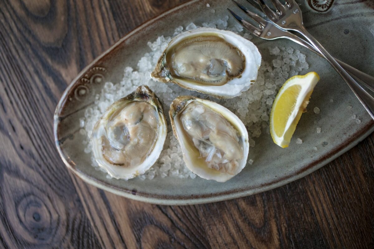 Oysters at The Hummingbird Way Oyster Bar in Mobile, Alabama.