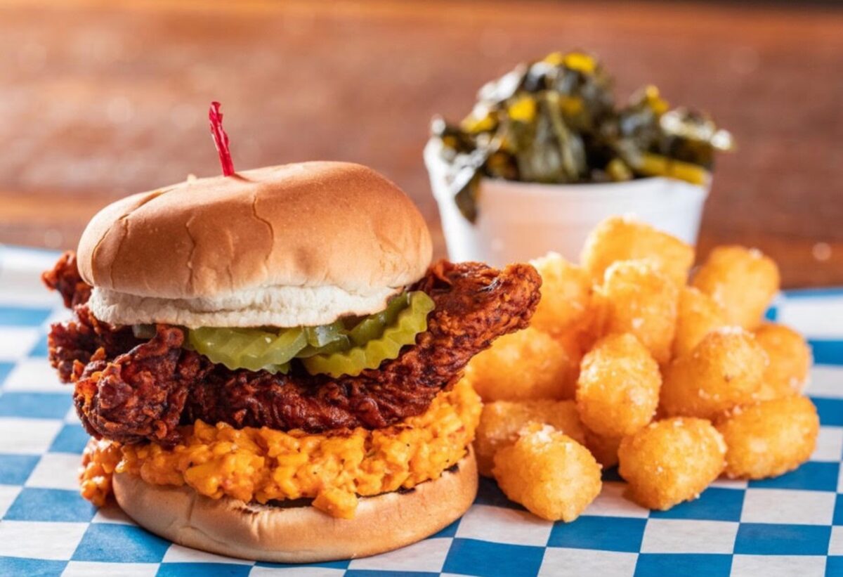 The Motherclucker Sandwich at Porch restaurant on St Simons Island
