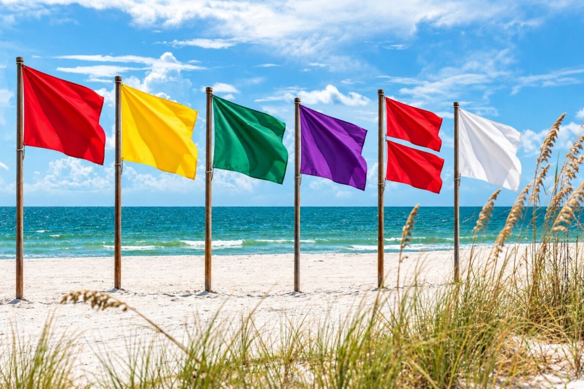 Beach warning flags